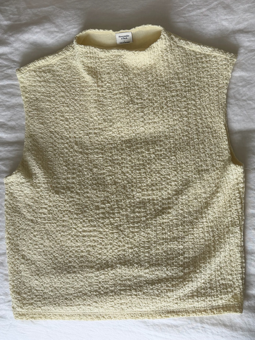 Abercrombie & Fitch Butter Yellow Textured Paloma Tank